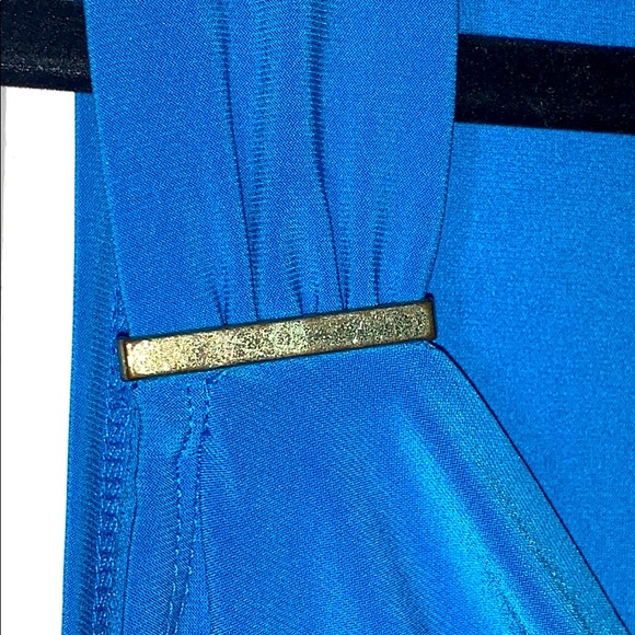 Cato Blue Scoop/Draped Neck Tank - Picture 3 of 5